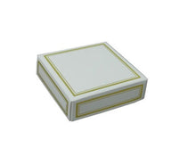 Load image into Gallery viewer, White with gold border