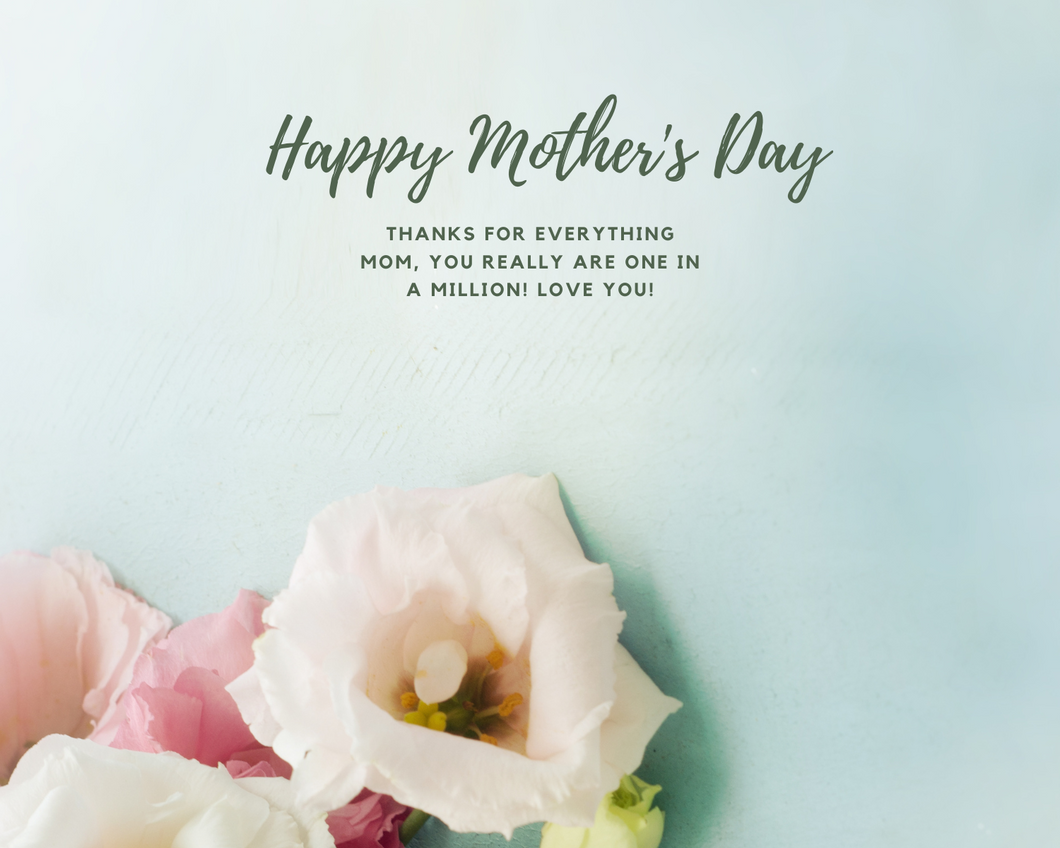 Mothers Day Card- blue